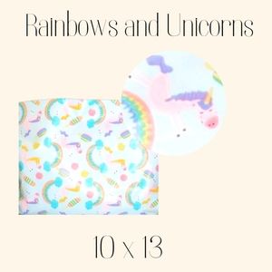 poly mailers 10x13 Rainbows and Unicorns poly mailers